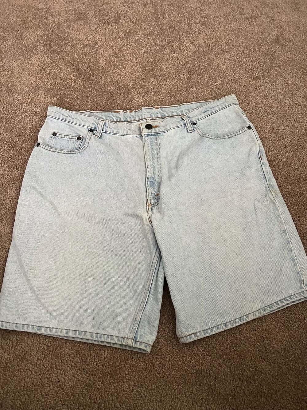 Flying Jeanswear Vintage Relaxed Fit Light Wash Denim Jorts Size 38
